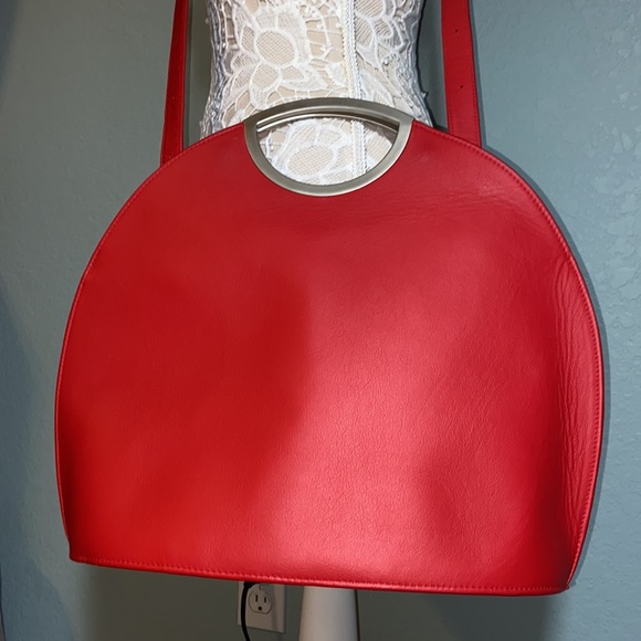 Unique Nwot Cover B Unique Leather Crossbody Bag Germany - red - Picture 2 of 11